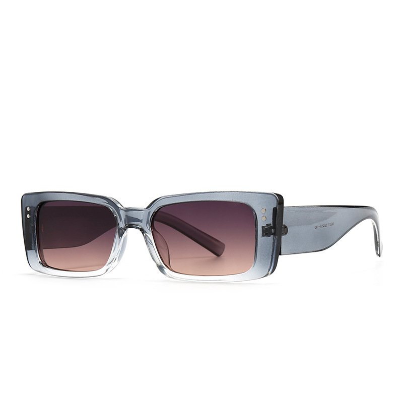 new modern retro square frame narrow rivet sunglasses INS style street photography big-name sunglasses 321_autovado.com