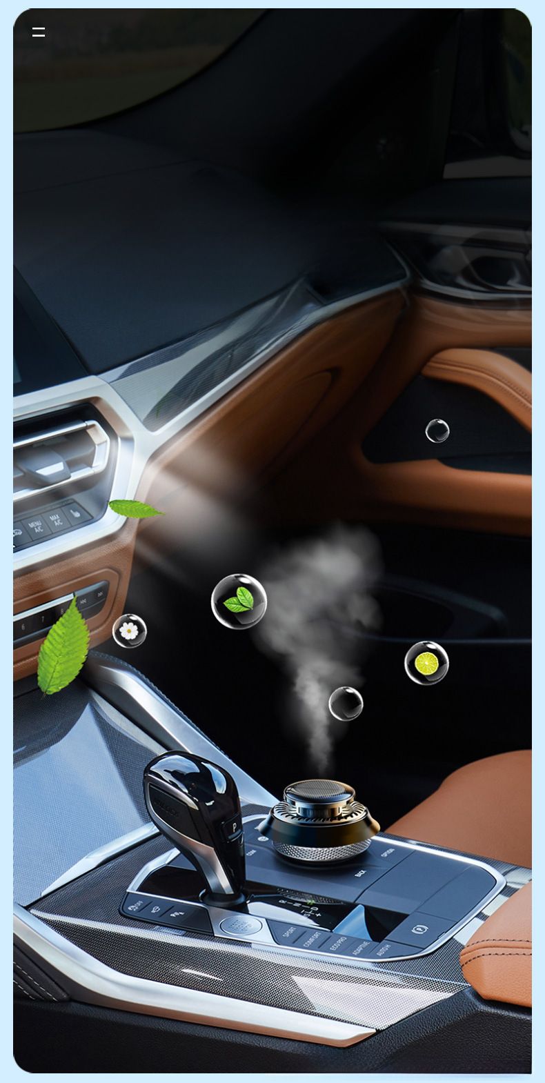 Solar car aromatherapy device car fragrance Water ornament_autovado.com