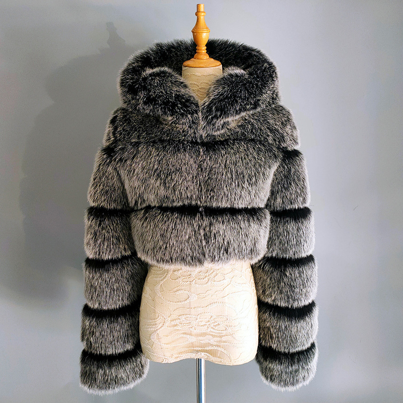 Women's Winter Thickened Artificial Fur Coat Short Jacket Fashion Large Size_autovado.com