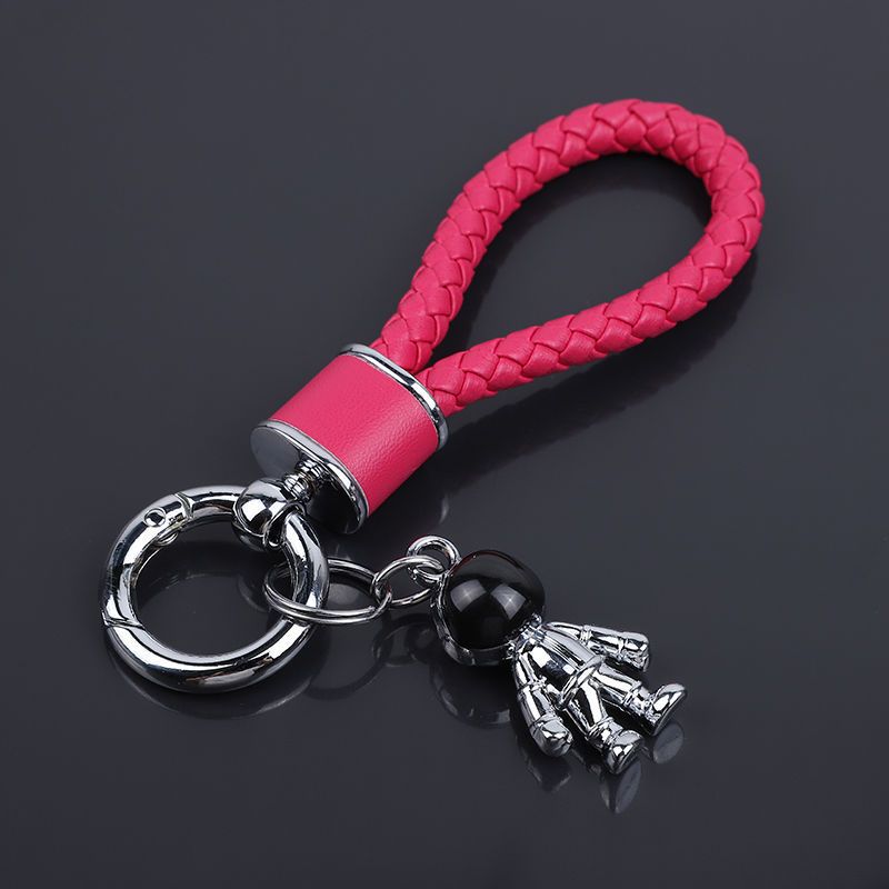 Car Key Chain Pendant Women's Men's High End Personality Creative Braided Leather Car Key Chain Cute Ins Internet Celebrity_autovado.com