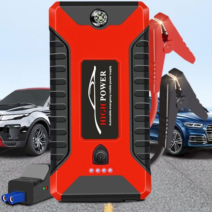 CAR JUMP STARTER 12V POWER BANK 10000MAH 4 USB JX27 - BLACK/RED_autovado.com