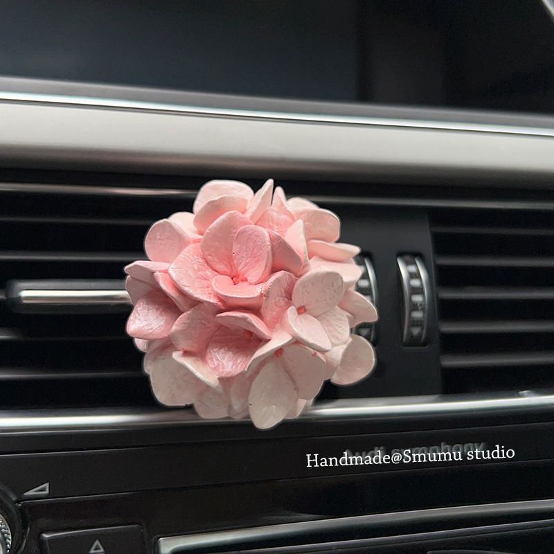 Pink Embroidered Ball Float Carrying Aromatherapy Stones Girls, Interior Accessories For Cars, Air Vents, Instagram_autovado.com