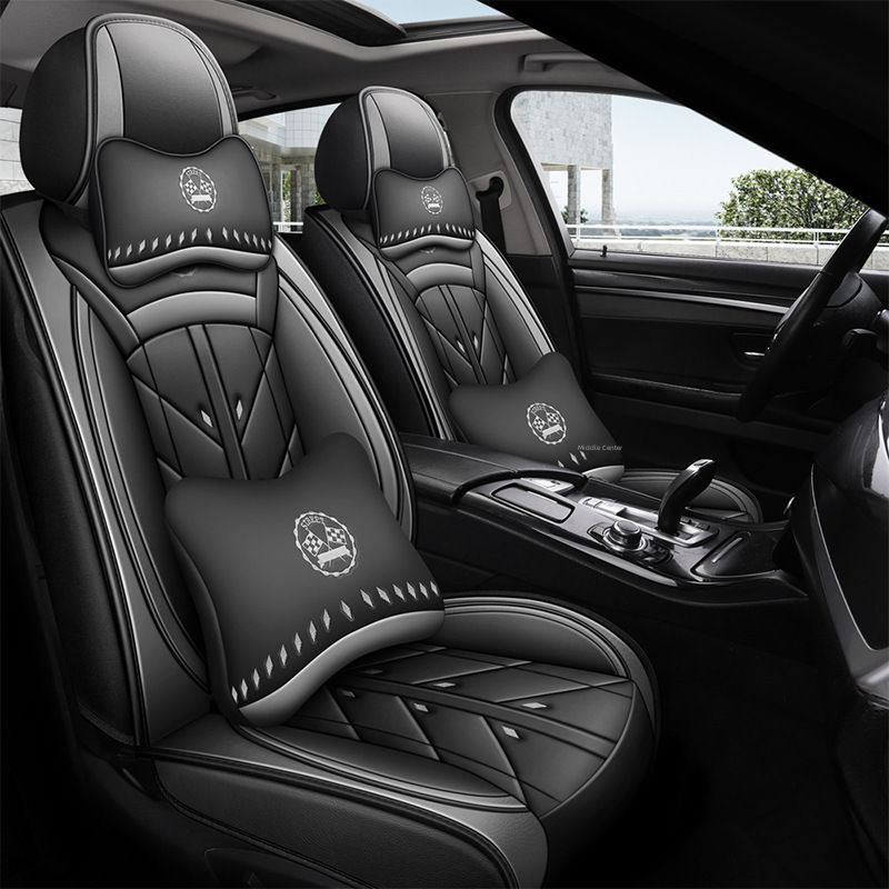 Winter Car Cushion Seat Cover Full Surrounding Four Seasons General New Leather Seat Cover Linen Leather Seat Cushion Seat Cover_autovado.com