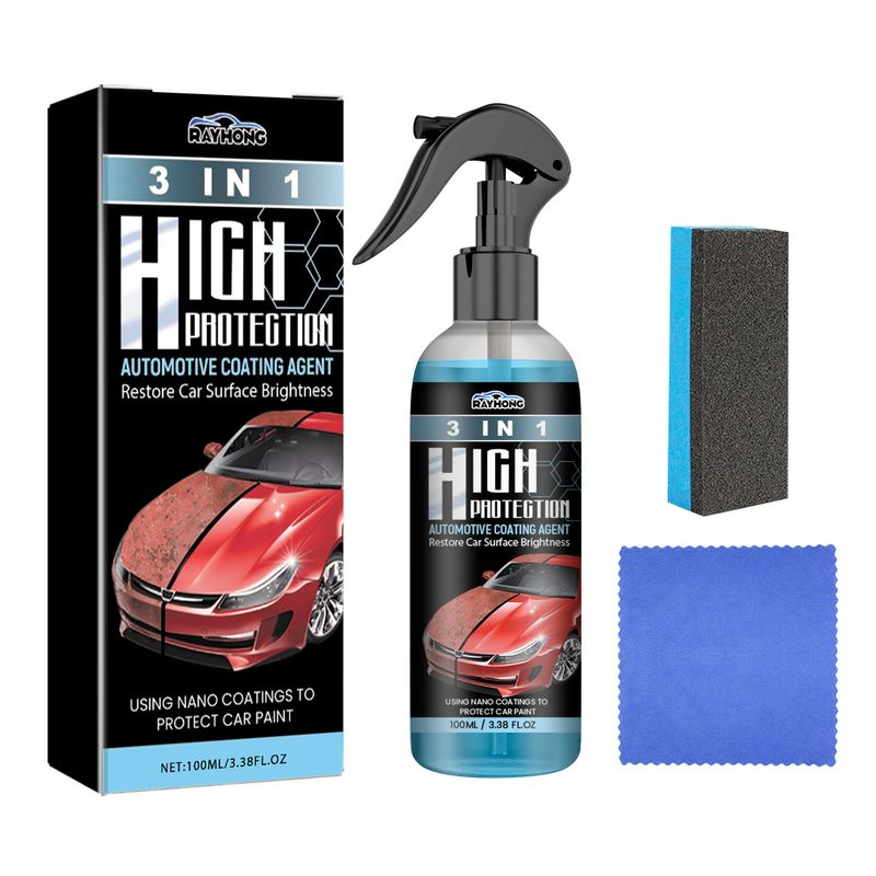 Rayhong 3pcs/set Coating Agent 3-In-1 Oil Removal Polishing Protection Repair Scratches Car Paint Cleaning And Maintenance Coating_autovado.com