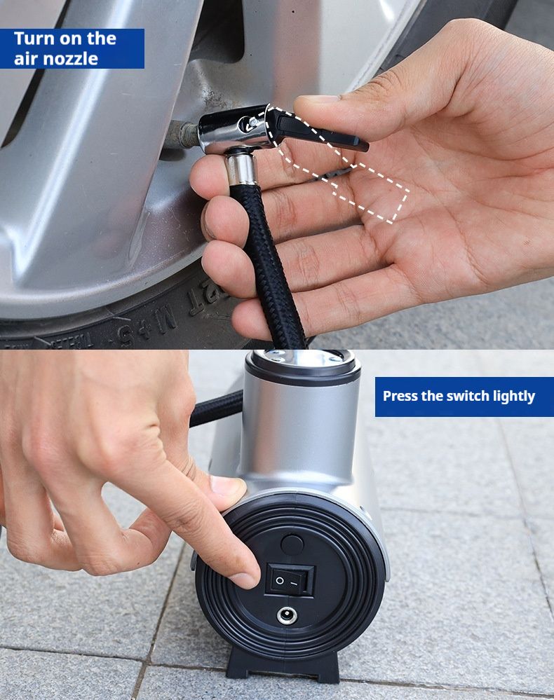 Car mounted inflation pump, portable electric car tire inflation pump, automatic high pressure_autovado.com