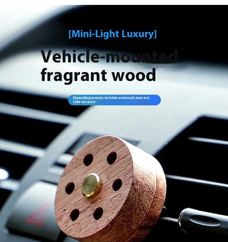 New Perfume Solid Wood Vehicle Mounted Air Outlet Diffuser Creative Car Fragrance Essential Oil Fragrance Folder Essential Oil Fragrance Stone_autovado.com