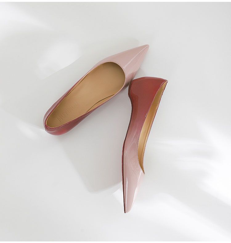 Women's shinguchi party commuter big size premium red bottom nude pointed flats_autovado.com