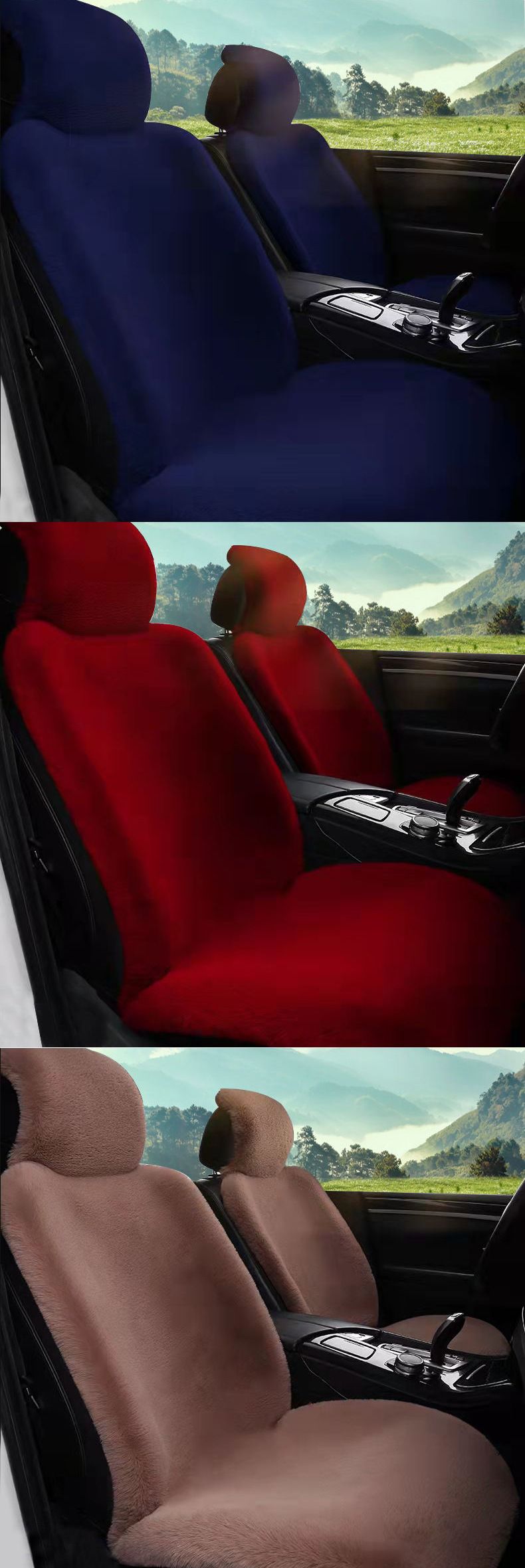 Plush Seat Cushion With Backrest Universal Seat Cushion Seat Cover_autovado.com