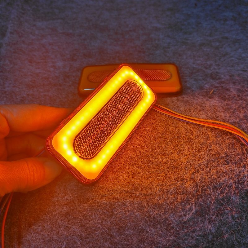 Universal Tail Brake Turn Signal Flowing For Cars, Motorcycles, Electric Vehicles 12V 24V 36V, Truck Warning Side Light_autovado.com