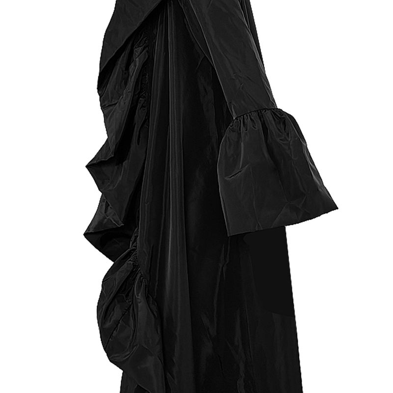 Women's Clothing new women's long windbreaker autumn new solid color ruffled shawl coat_autovado.com