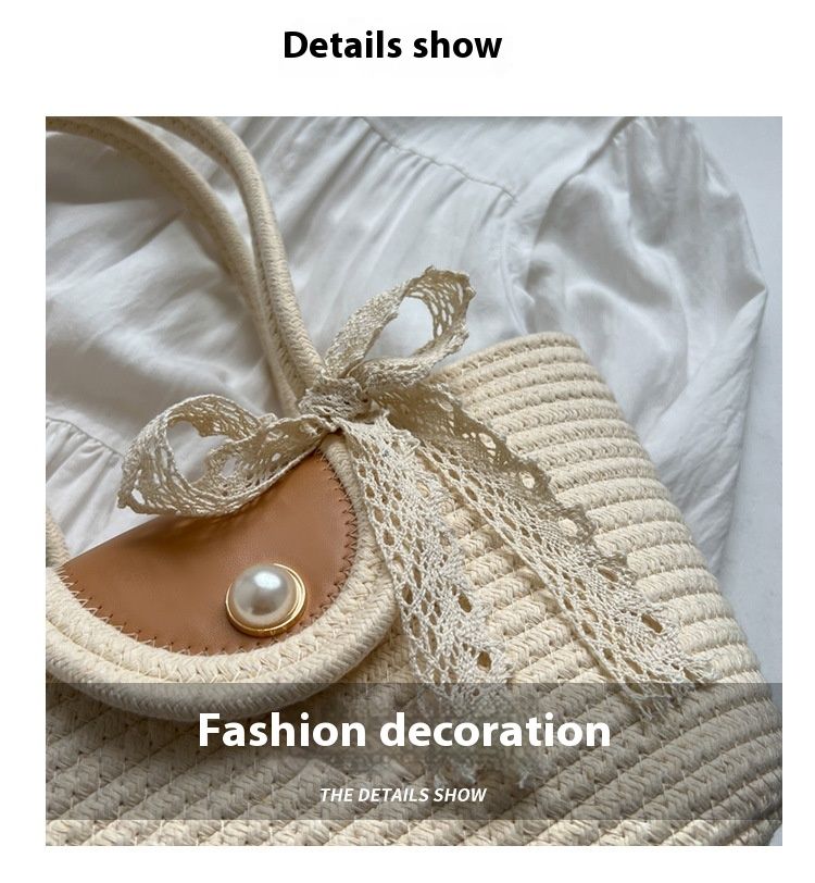 Chic Handbags 2024 New Woven Holiday Shoulder Bag Fashionable and Versatile Large-capacity Tote Bag Beach Bucket Bag_autovado.com