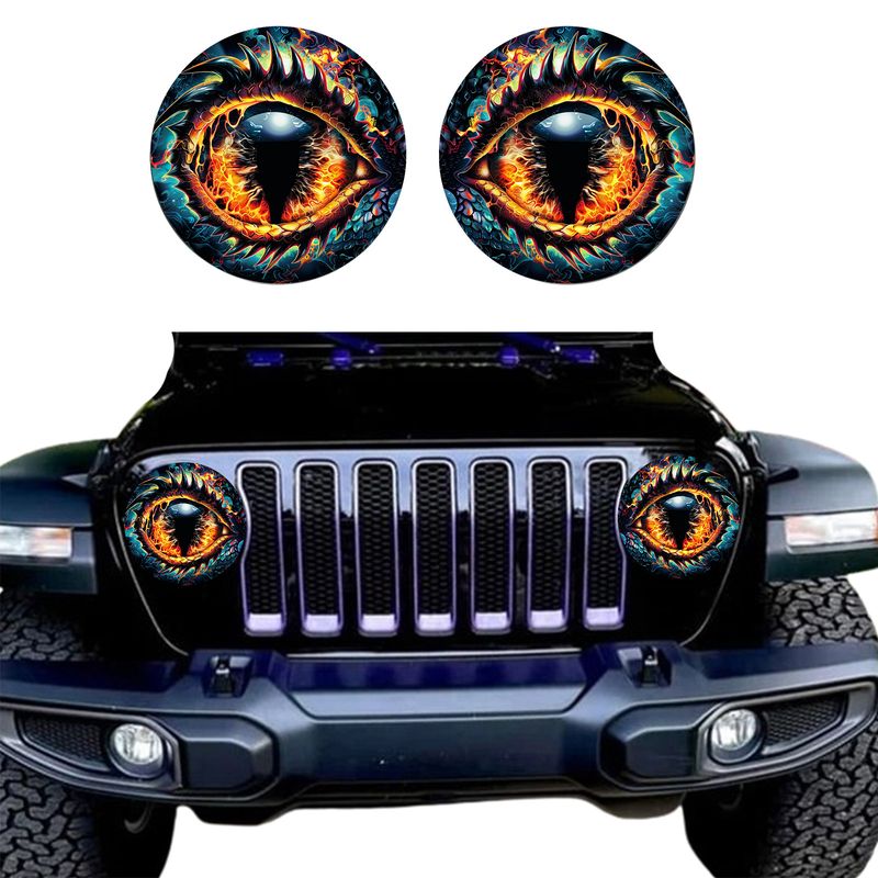 popular Beast Eyes Headlight Decals Pair off road vehicle light stickers_autovado.com