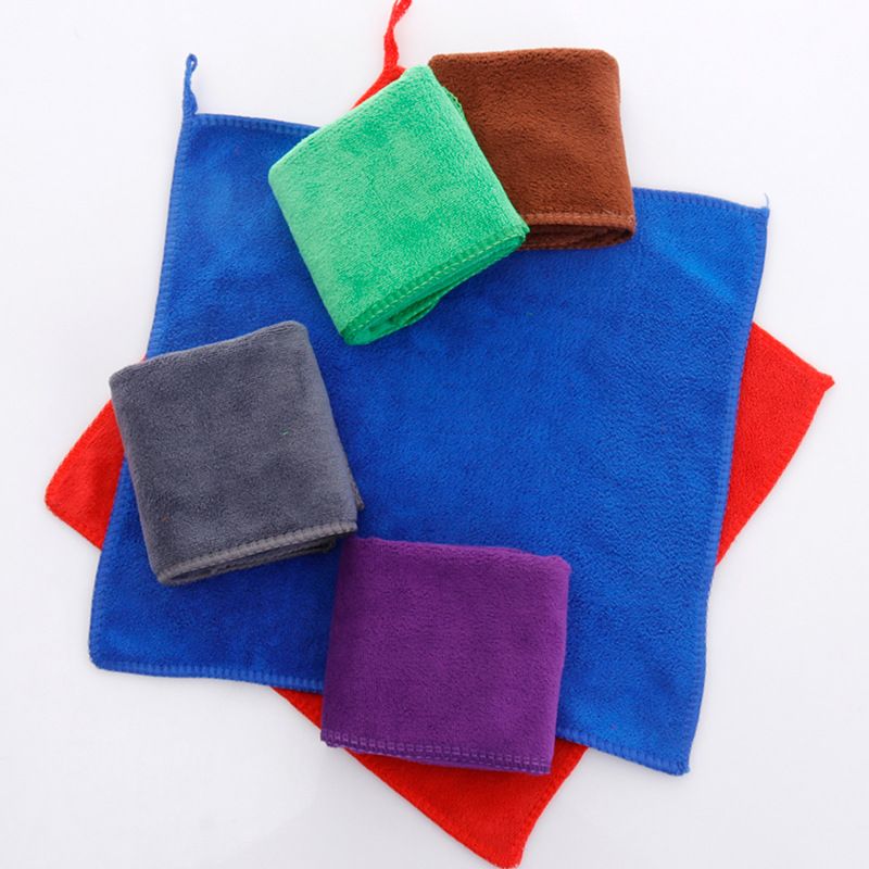 Microfiber Small Square Absorbent Household Hand Dry Hair Towel, Car Accessories_autovado.com