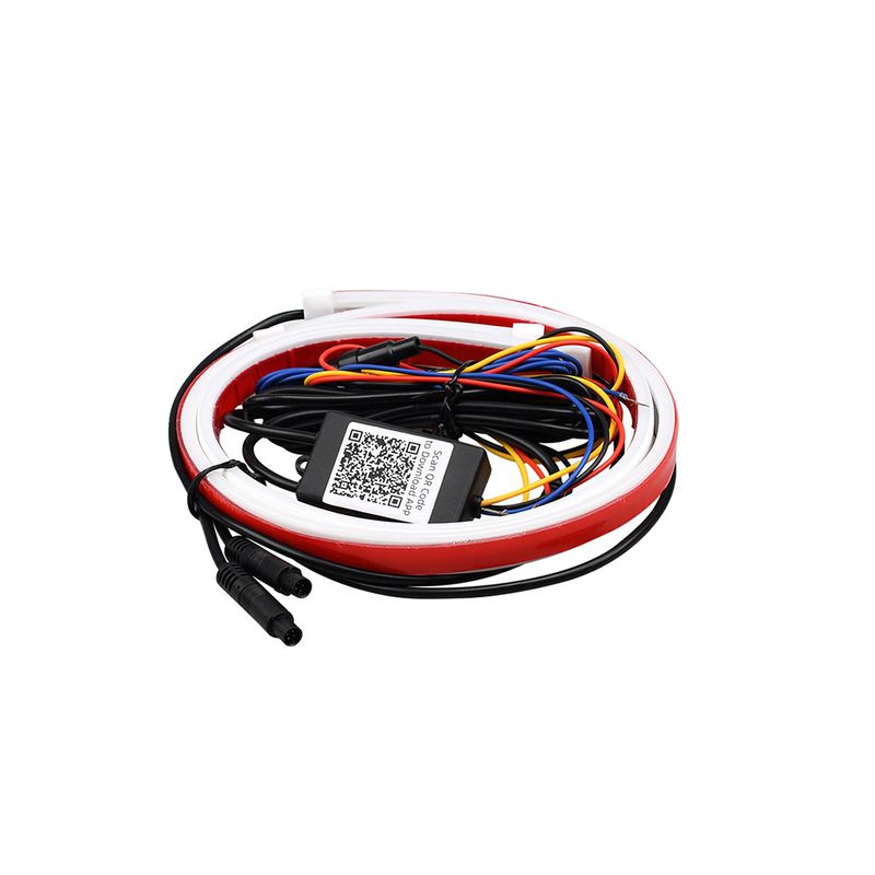 Car RGB Colorful Daytime Running Lights APP Bluetooth Control 30CM 45CM 60CM Driving Light Strip_autovado.com