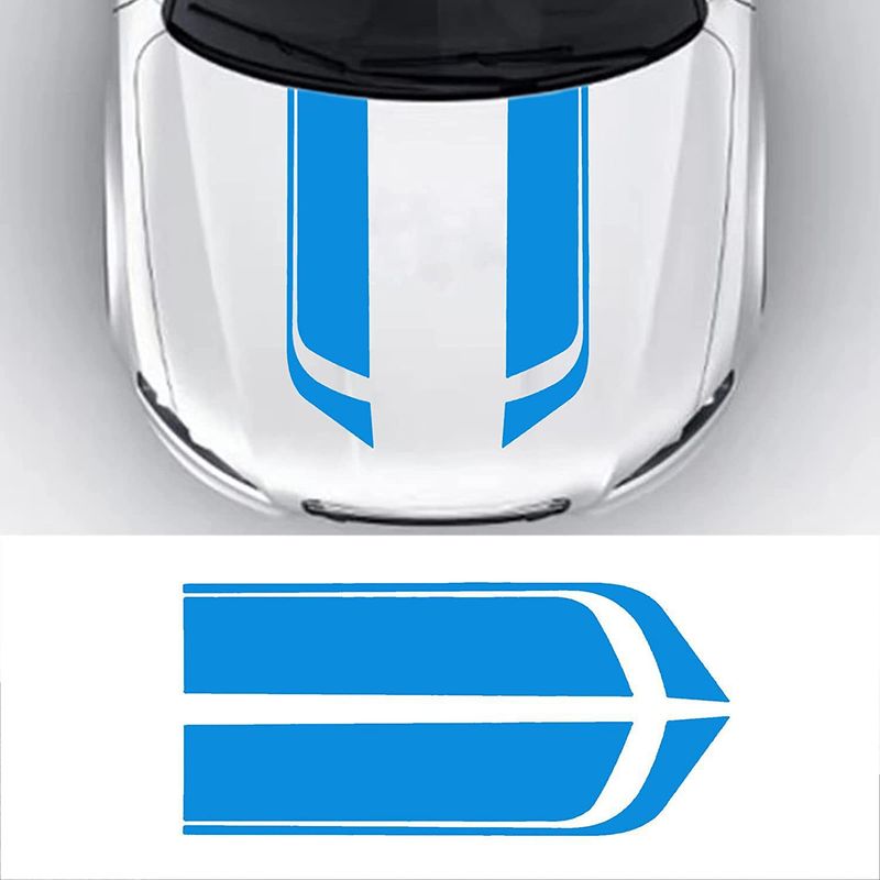 Car Machine Cover Decorative Striped Stickers, Suitable For All Cars, SUVs, Off-road Vehicles, Universal Stickers_autovado.com