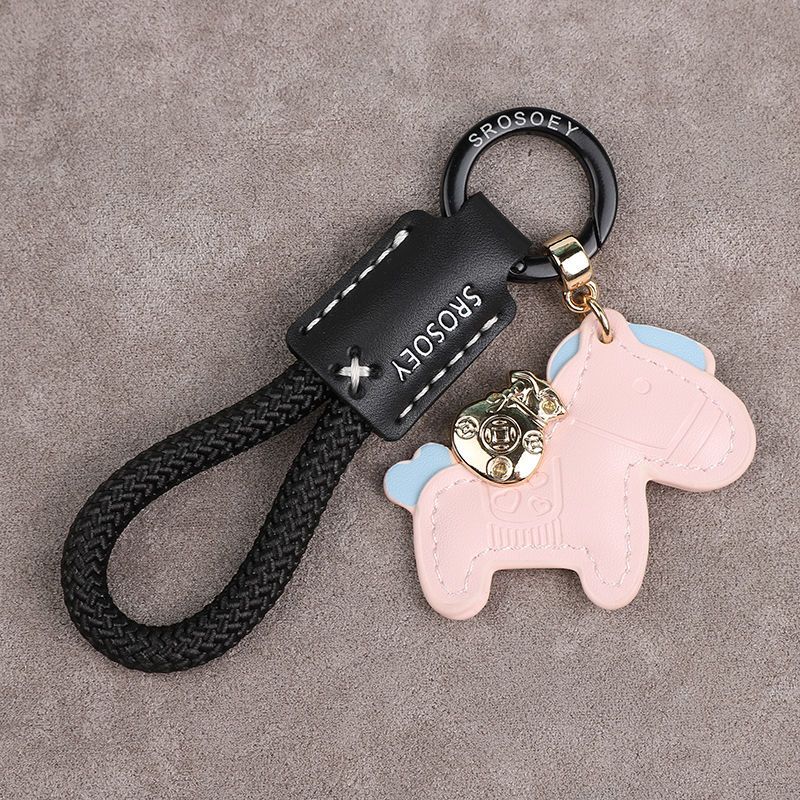 Immediately Get Rich Handmade Genuine Leather Keychain Lanyard Cowhide Key Pendant Leather Rope Xiaohongshu Car Men And Women Pendant_autovado.com