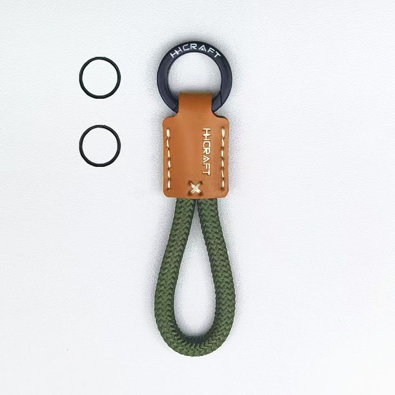 Handmade Genuine Leather Keychain Men's Personalized Lanyard Anti Lost Connection Buckle Key Ring Accessories Chain Car Pendant High End_autovado.com