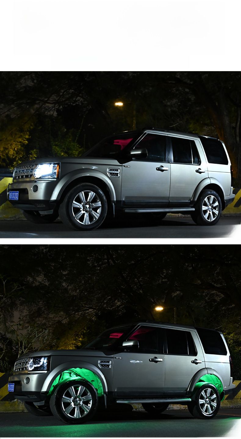 Car chassis light aluminum alloy off-road tank light LED9 light multi-color chassis modification light_autovado.com