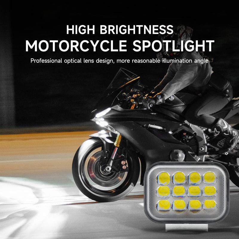 Electric LED Headlight Dynamic Tricycle Constant Strong Motorcycle External Modification Super Bright Flashing Light_autovado.com
