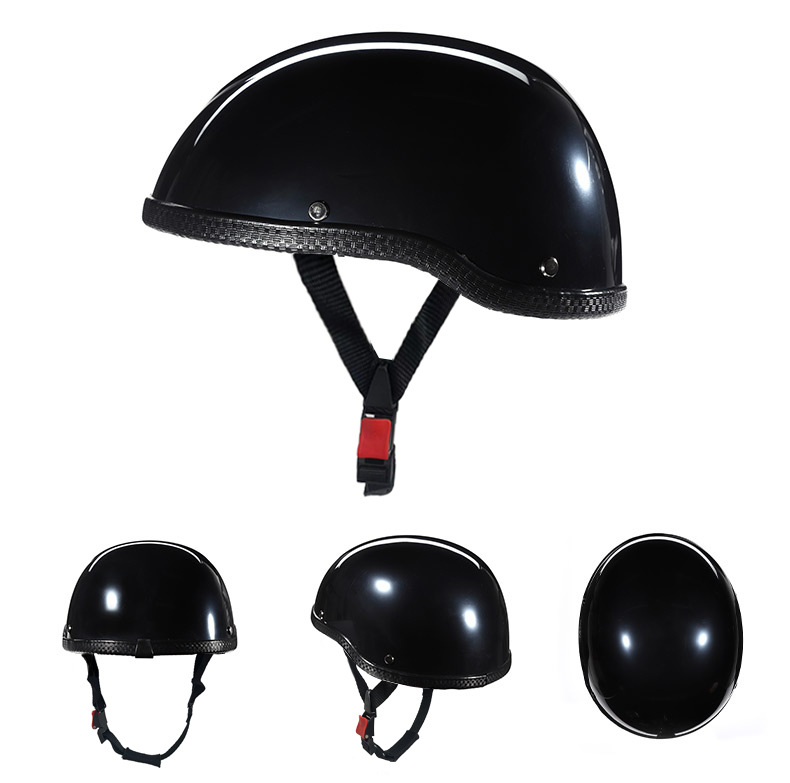 melon scoop helmet leather helmet knight summer helmet bicycle retro helmet men's half helmet summer riding helmet_autovado.com