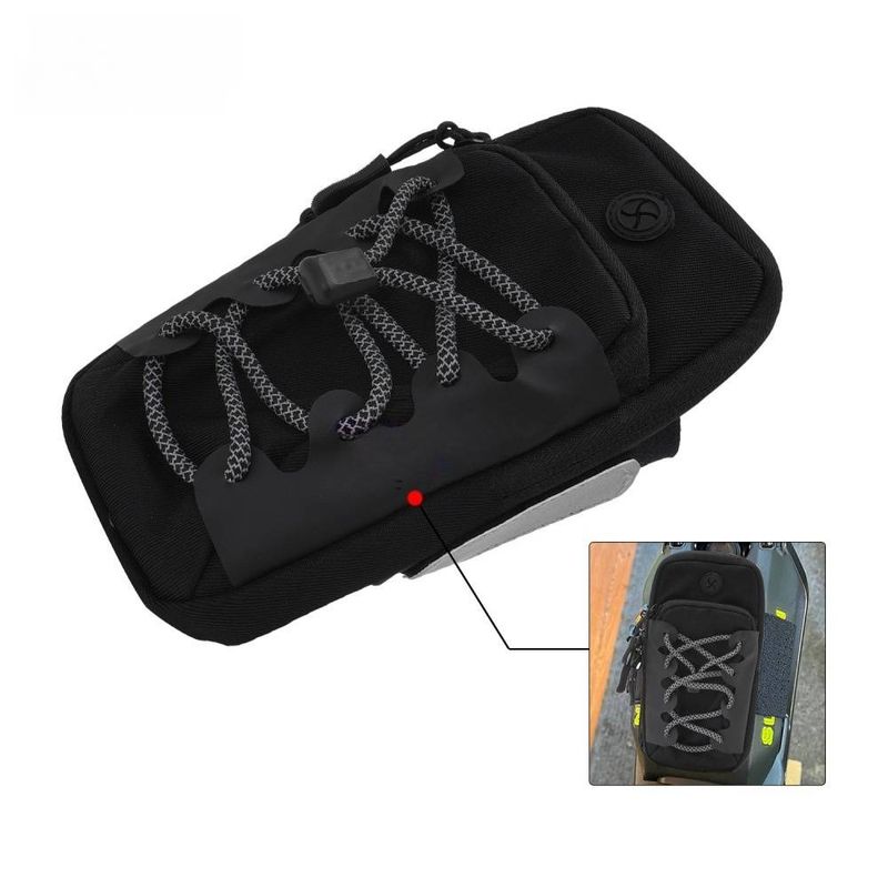 Motorcycle Battery Cover Bag - Durable & Water-Resistant Storage Pouch For Off-Road Bikes (200x90x20mm, Black/Grey)_autovado.com