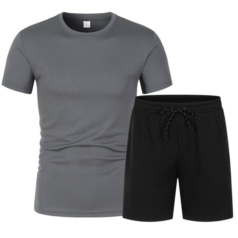 Men's Clothing Casual Spot T-Shirt Shorts Thin Breathable Sports Suit_autovado.com