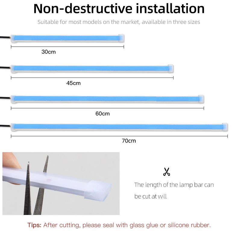 24V Dedicated Car Daytime Running Ultra-Thin Guide Strip Car-Specific White-Yellow Dual-Color Flowing Turn Signal Light_autovado.com