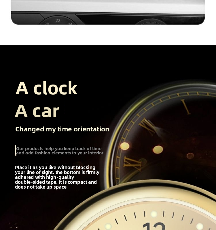 Car Dashboard For Cars, Motorcycles, Electric Vehicles, Waterproof High-Precision Electronic Watch, High-End Air Vent_autovado.com