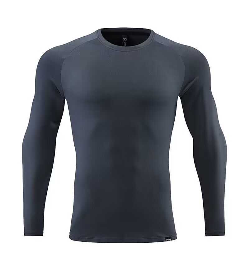 Men's Clothing Long-Sleeved Sports T-Shirt Running Quick-Drying Tights Fitness Breathable Training Outdoor Clothing Round Neck Sweatshirt_autovado.com