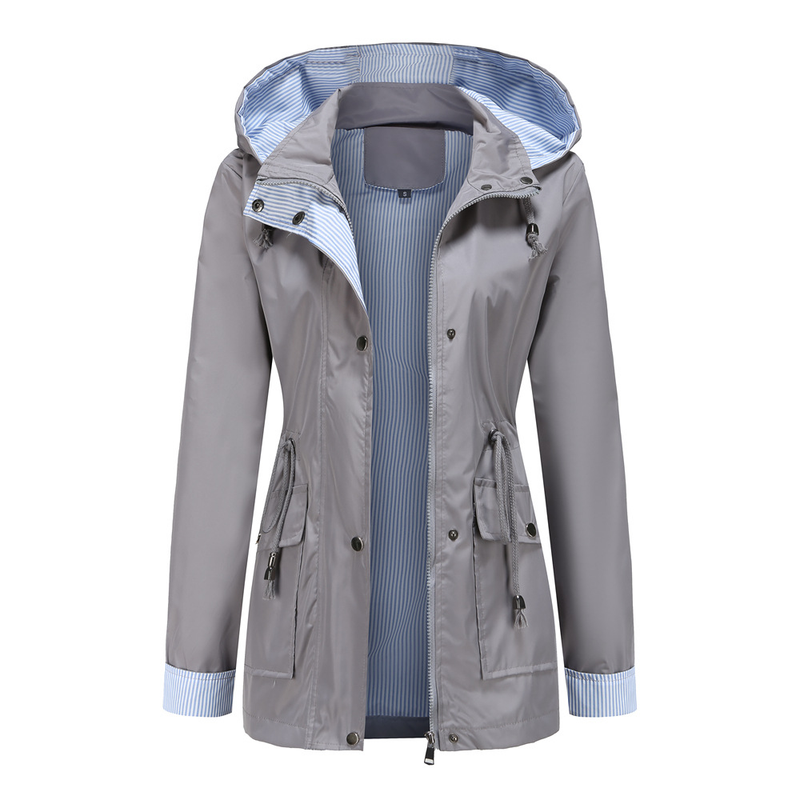 Women's Clothing new autumn and winter detachable hood windbreaker women women's clothing large size women's jacket raincoat_autovado.com