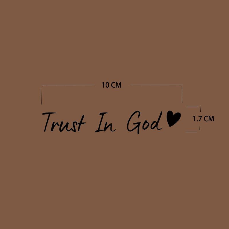 Hot Selling Trust In God Rearview Mirror Female Decoration Car Interior Sticker_autovado.com