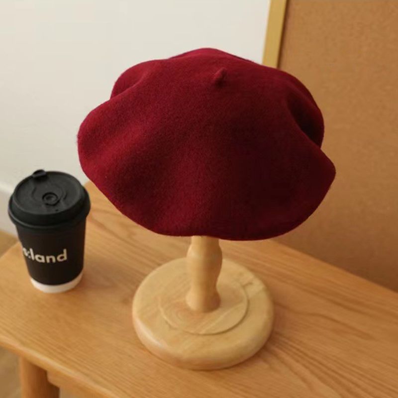 Hot Sale Stylish Chic Solid For Work And Party Winter Wool Hat Beret Hats Daily_autovado.com