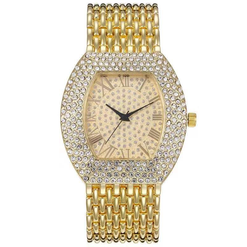 New Style Fashion Steel Band Diamond Wine Bucket Women's Sky Star Roman Quartz Wrist Watch_autovado.com