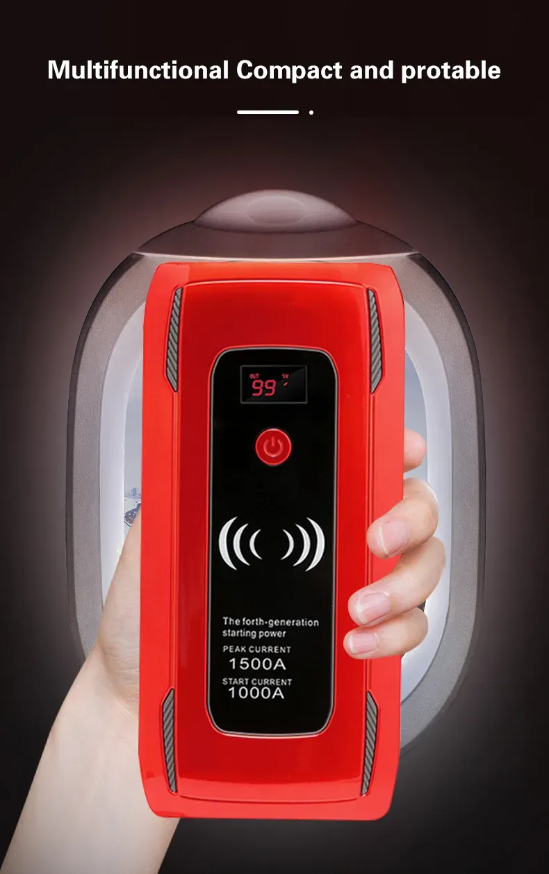 26000mah Car Jump Starter Emergency Starting Power Supply Outdoor Travel 12V Portable Mobile Electric Lighting Sets_autovado.com