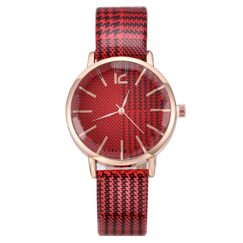 Fashion Digital Plaid Women's Watch Women's Watch Belt Women's Quartz Watch Multicolor Choice_autovado.com