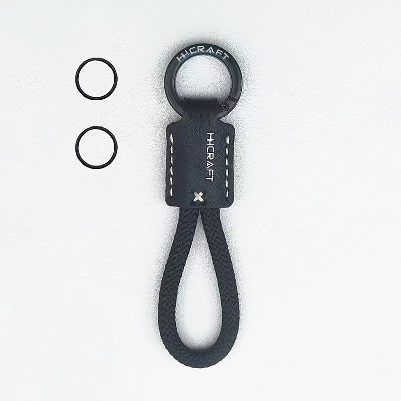 Handmade Genuine Leather Keychain Men's Personalized Lanyard Anti Lost Connection Buckle Key Ring Accessories Chain Car Pendant High End_autovado.com