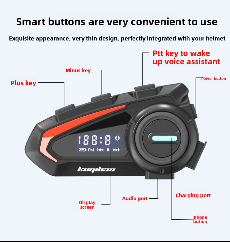 Coolqi Bao Anti-Fog Dual Lens Open Face Motorcycle Bluetooth Helmet Long Battery Life With Display Screen Suitable For_autovado.com