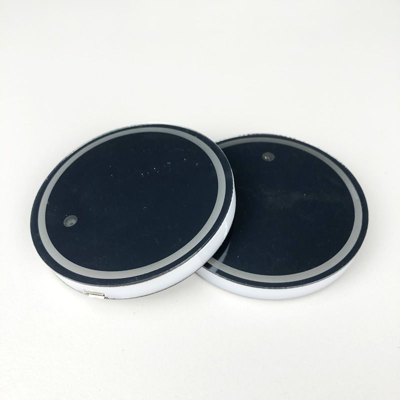 Automotive LED Luminous Water Mat Pattern Can Be Modified With Acrylic Car Cup Slot Ambient Light 68MM Diameter Seven_autovado.com