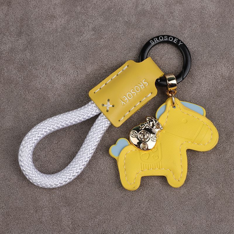 Immediately Get Rich Handmade Genuine Leather Keychain Lanyard Cowhide Key Pendant Leather Rope Xiaohongshu Car Men And Women Pendant_autovado.com