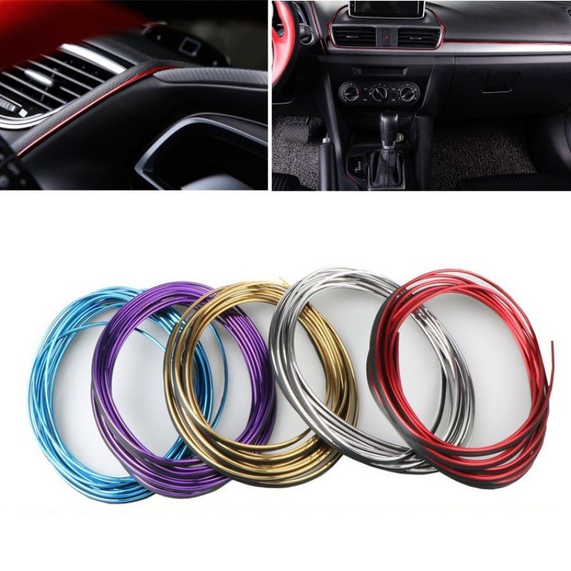 Trim Line Interior Modification Special Car Door Panel Gap Dashboard Decorative Bright Strip 3/5M_autovado.com