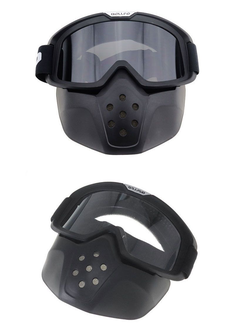 Retro Motorcycle Goggles – Anti-Fog, UV Protection, Interchangeable Lenses – Off-Road, Motocross, Cycling – Durable PC Frame_autovado.com