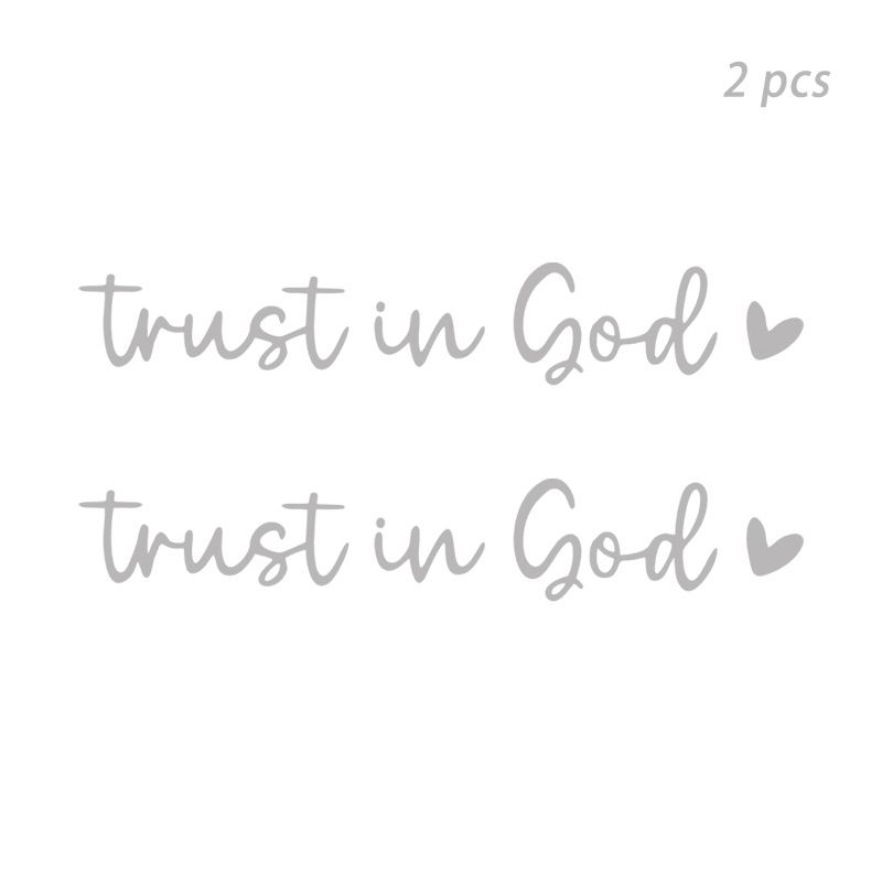 2 pack Trust in god car rearview mirror makeup mirror life decoration stickers_autovado.com