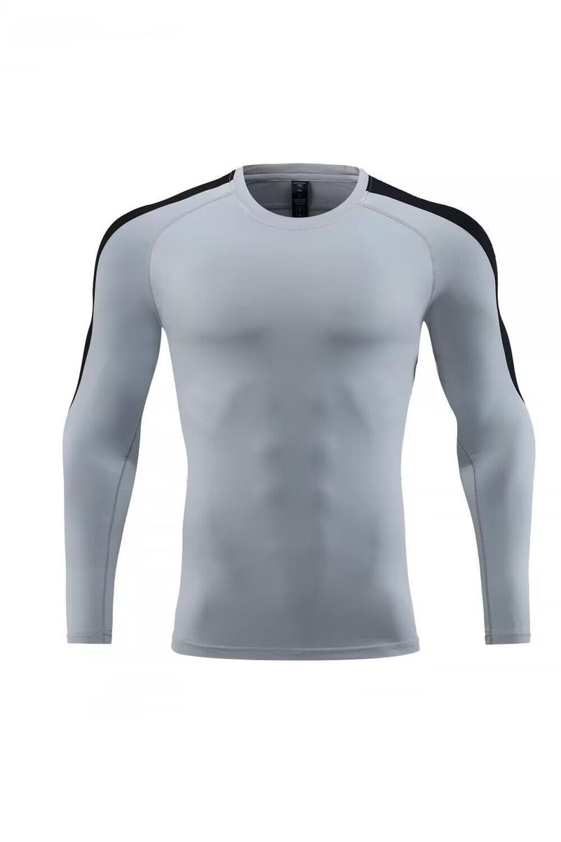 Men's Clothing Tights Long-Sleeved T-Shirt High Elastic Quick-Drying Breathable Sports Running Training Fitness Clothes Round Neck_autovado.com