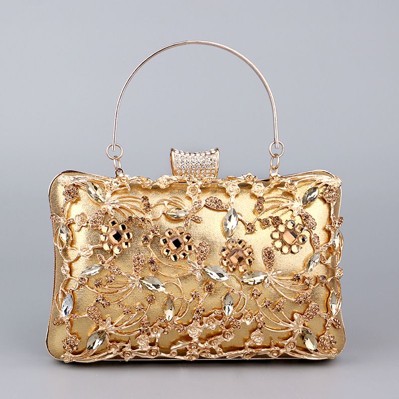 Popular diamond-encrusted dinner bag, European and American women's retro banquet bag, hand-held versatile dress evening bag_autovado.com