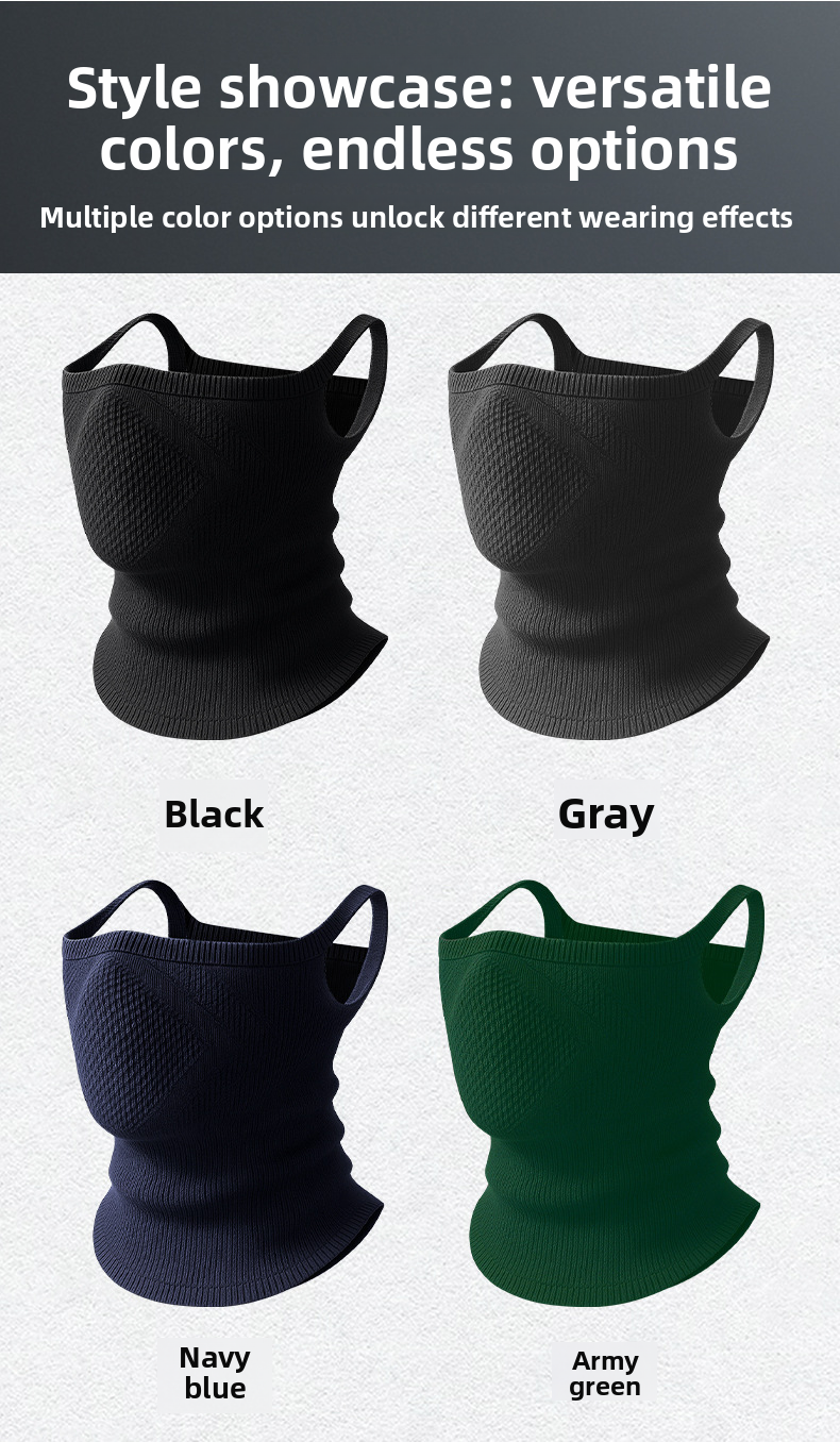 Winter Mountaineering Cold-Proof For Women, Electric Bike Riding Warm Neck Gaiter, Nylon Seamless Ear-Hanging Face_autovado.com