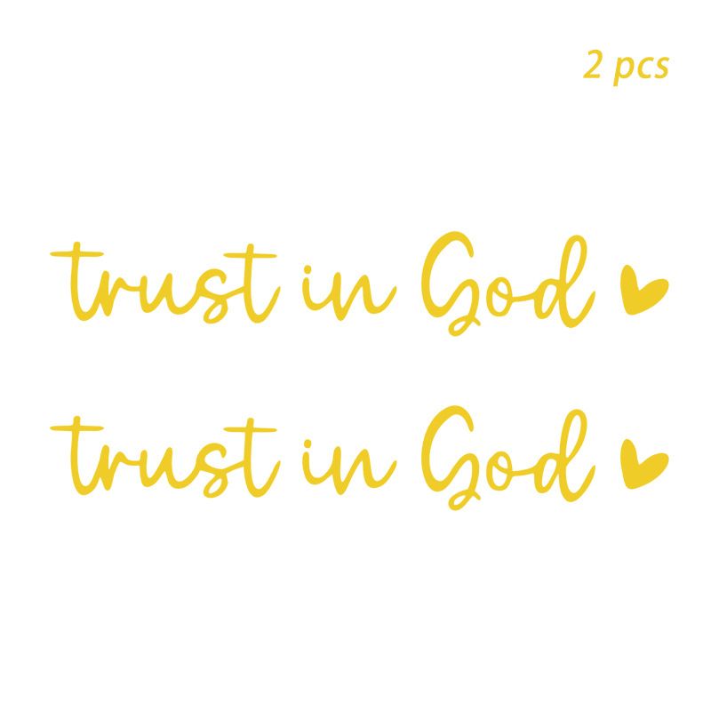 2 pack Trust in god car rearview mirror makeup mirror life decoration stickers_autovado.com