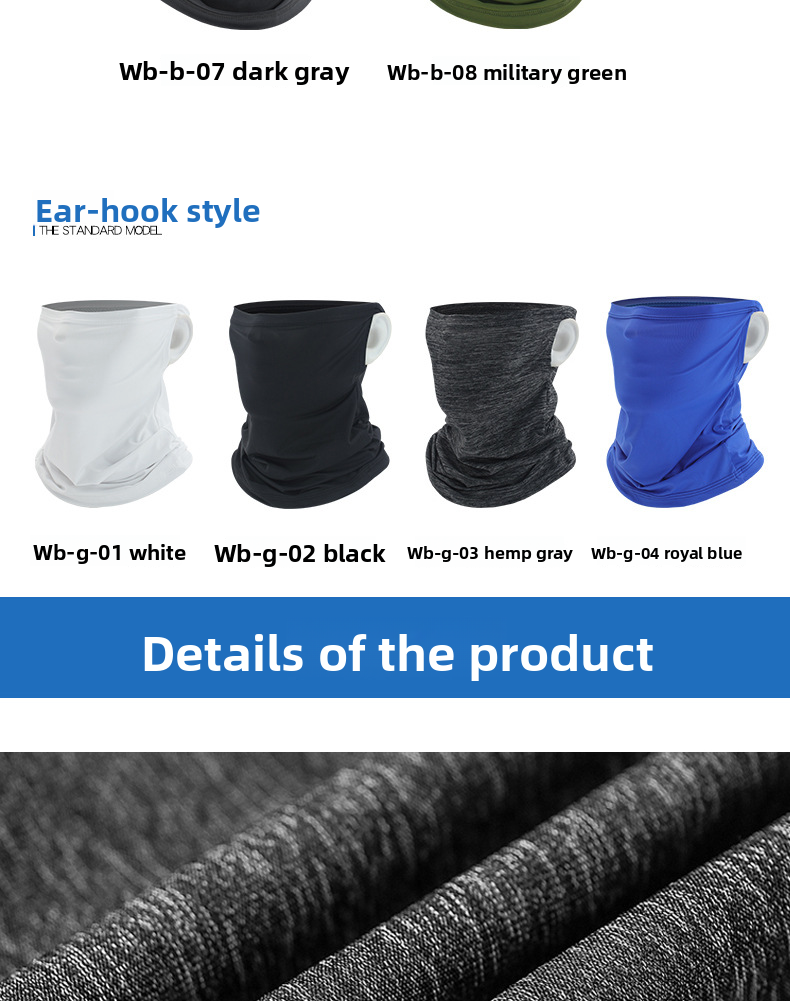 Ice Silk Sun Protection Neck Gaiter Summer Outdoor Headscarf Triangle Scarf Breathable Ear Hanging Face Head Cover_autovado.com