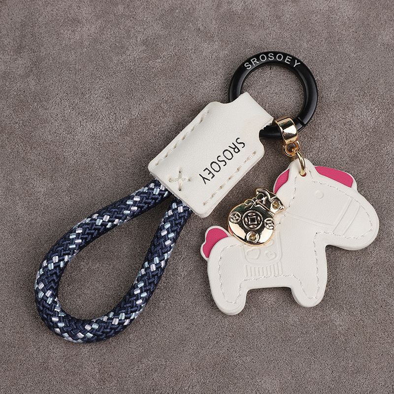 Immediately Get Rich Handmade Genuine Leather Keychain Lanyard Cowhide Key Pendant Leather Rope Xiaohongshu Car Men And Women Pendant_autovado.com