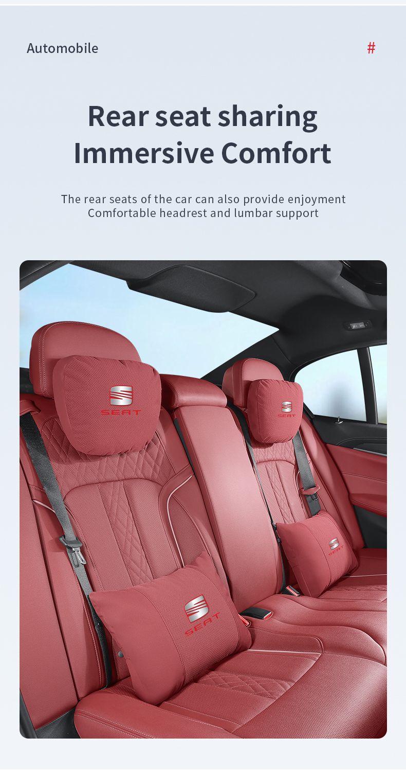 For FR Leon Ibiza Alhambra Arona Arosa Ateca Cordobe Exeo Tarraco Toledo Car Headrest Support Seat Soft Neck Pillow_autovado.com