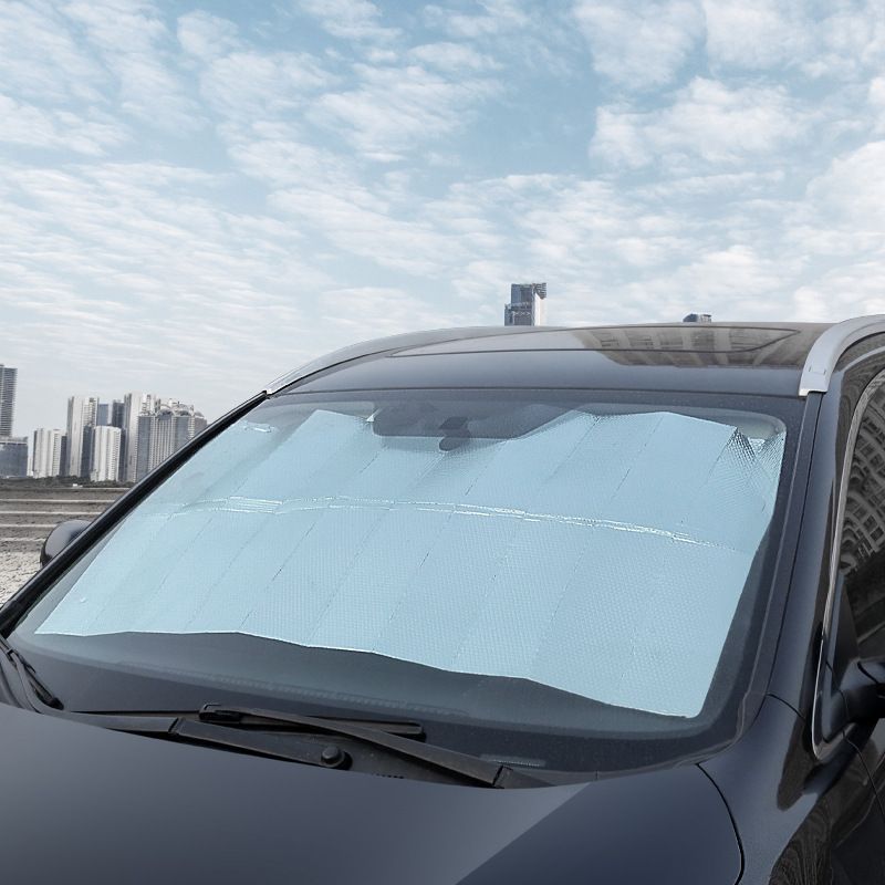 Car sun visor thickened aluminum foil car summer sun protection heat insulation visor portable visor_autovado.com